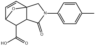 4-OXO-3-P-TOLYL-10-OXA-3-AZA-TRICYCLO[5.2.1.0(1,5)]DEC-8-ENE-6-CARBOXYLIC ACID Struktur