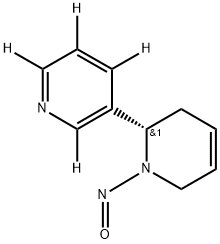 (S)-N-亚硝基新烟草碱-D4 结构式