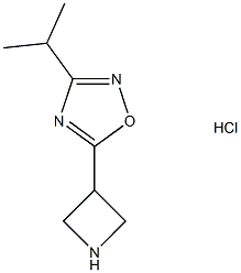 5-Azetidin-3-yl-3-isopropyl-1,2,4-oxadiazole hydrochloride 化学構造式