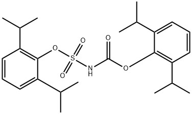 ((2,6-bis(1-methylethyl)phenoxy)sulfonyl)carbamic acid 2,6-bis(1-methylethyl)phenyl ester Structure