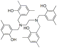 N,N,N',N'-tetrakis(2-hydroxy-3,5-dimethylbenzyl)ethylenediamine Structure