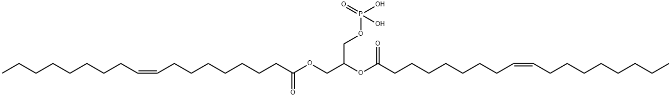 [1-[(E)-octadec-9-enoyl]oxy-3-phosphonooxypropan-2-yl] (E)-octadec-9-enoate 结构式