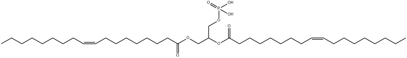 [1-[(E)-octadec-9-enoyl]oxy-3-phosphonooxypropan-2-yl] (E)-octadec-9-enoate Struktur