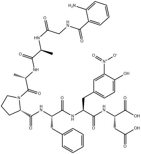 ABZ-GLY-ALA-ALA-PRO-PHE-3-NITRO-TYR-ASP-OH, 142689-23-4, 结构式