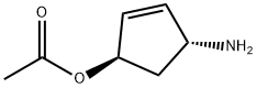 2-Cyclopenten-1-ol,4-amino-,acetate(ester),(1R-trans)-(9CI) Structure