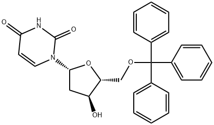 5'-O-三苯甲基-2'-脱氧尿苷,14270-73-6,结构式