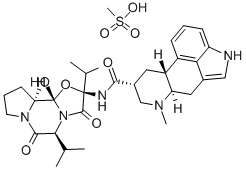 9,10alpha-dihydro-12'-hydroxy-2',5'alpha-diisopropylergotaman-3',6',18-trione monomethanesulphonate Struktur