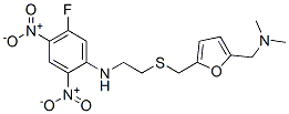 N-[2-[[5-(dimethylaminomethyl)-2-furyl]methylsulfanyl]ethyl]-5-fluoro- 2,4-dinitro-aniline Structure