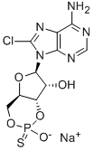 8-クロロアデノシン-3′,5′-サイクリックモノホスホロチオアート, RP-異性体 化学構造式