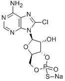8-CHLOROADENOSINE-3',5'-CYCLIC MONOPHOSPHOROTHIOATE, SP-ISOMER SODIUM SALT,142754-28-7,结构式