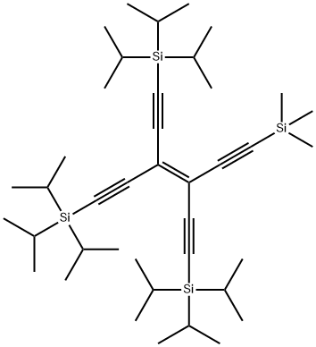(3-(1-(triisopropylsilyl)-5-(triMethylsilyl) penta-1,4-diyn-3-ylidene)penta-1,4-diyne- 1,5-diyl)bis(triisopropylsilane) Structure