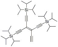 (3-(1-(triisopropylsilyl)penta-1,4-diyn-    3-ylidene)penta-1,4-diyne-1,5- diyl) bis(triisopropylsilane) Structure