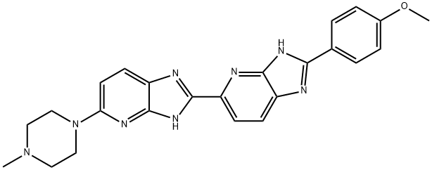 2-(4-methoxyphenyl)-5-((4-methylpiperazin-1-yl)-3H-imidazo(4,5-b)pyridin-2-yl)-3H-imidazo(4,5-b)pyridine Struktur