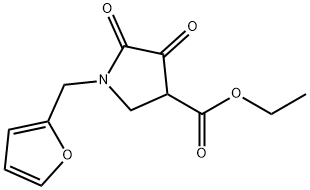 ETHYL 1-(2-FURYLMETHYL)-4,5-DIOXOPYRROLIDINE-3-CARBOXYLATE Struktur
