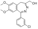 1-(3-Chlorophenyl)-4-hydroxymethyl-7,8-dimethoxy-5H-2,3-benzodiazepine 结构式