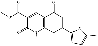 methyl 7-(5-methyl-2-furyl)-2,5-dioxo-1,2,5,6,7,8-hexahydroquinoline-3-carboxylate Structure