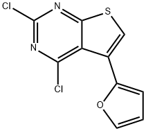 2,4-dichloro-5-(2-furyl)thieno[2,3-d]pyrimidine Struktur