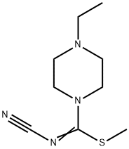 methyl N-cyano-4-ethylpiperazine-1-carbimidothioate Structure