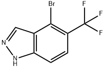 4-ブロモ-5-(トリフルオロメチル)-1H-インダゾール 化学構造式