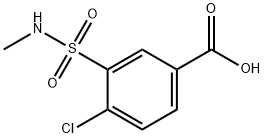 4-CHLORO-3-[(METHYLAMINO)SULFONYL]BENZOIC ACID Struktur