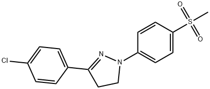 3-(4-氯苯基)-4,5-二氢-1-[4-(甲磺酰基)苯基]-1H-吡唑,14295-72-8,结构式