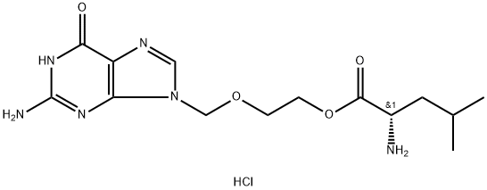 L-Leucine 2-[(2-AMino-1,6-dihydro-6-oxo-9H-purin-9-yl)Methoxy]ethyl Ester Hydrochloride Struktur