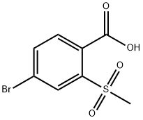 4-BROMO-2-(METHYLSULFONYL)BENZOICACID
 Structure