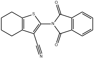 2-(1,3-dioxo-1,3-dihydro-2H-isoindol-2-yl)-4,5,6,7-tetrahydro-1-benzothiophene-3-carbonitrile Structure