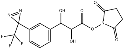 1-[2,3-二羟基-1-氧代-3-[3-[3-(三氟甲基)-3H-双吖丙啶-3-基]苯基]丙氧基]-2,5-吡咯烷二酮 结构式