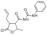 alpha-allyl-alpha-allophanyl-gamma-butyrolactone,14305-86-3,结构式