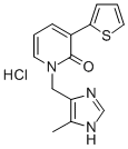 1-((5-Methyl-1H-imidazol-4-yl)methyl)-3-(2-thienyl)-2(1H)-pyridinone m onohydrochloride Structure