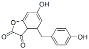 6-Hydroxy-4-(p-hydroxybenzyl)benzofuran-2,3-dione Struktur