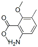 Benzoic acid, 6-amino-2-methoxy-3-methyl-, methyl ester (9CI) Struktur
