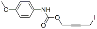 4-Methoxyphenylcarbamic acid 4-iodo-2-butynyl ester Struktur