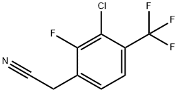 3-Chloro-2-fluoro-4-(trifluoromethyl)phenylacetonitrile 结构式