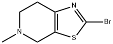 2-ブロモ-5-メチル-4,5,6,7-テトラヒドロチアゾロ[5,4-C]ピリジン 化学構造式