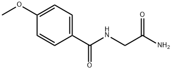 N-(2-氨基-2-氧代乙基)-4-甲氧基苯甲酰胺 结构式