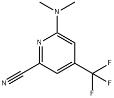 6-(二甲氨基)-4-(三氟甲基)吡啶甲腈, 1431555-30-4, 结构式