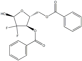 α-2-脱氧-2,2-二氟-3,5-二苯甲酰基-D-呋喃核糖,143157-22-6,结构式