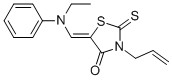 3-ALLYL-5-(N-ETHYLANILINO)METHYLENE-2-THIOXOTHIAZOLIDIN-4-ONE Struktur