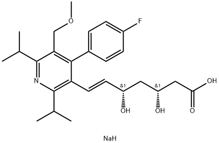 西立伐他汀钠,143201-11-0,结构式