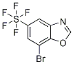 7-Bromo-5-(pentafluorothio)-1,3-benzoxazole, 7-Bromo-5-(pentafluorosulphanyl)benzo[d]oxazole|(7-溴-1,3-苯并恶唑-5-基)硫五氟化物