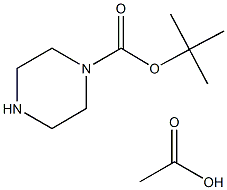 哌嗪-1-甲酸叔丁酯醋酸盐,143238-38-4,结构式