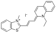 4,5-Benzo-1'-ethyl-3-methyl-chinathiacarbocyanineiodide Structure