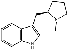 (R)-3 - ((1-甲基吡咯烷-2-基)甲基)-1H-吲哚 结构式