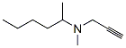 N-2-hexyl-N-methylpropargylamine Structure