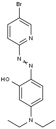 2-(5-ブロモ-2-ピリジルアゾ)-5-(ジエチルアミノ)フェノール 化学構造式