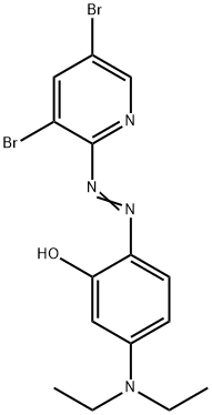2-(3,5-二溴-2-吡啶偶氮)-5-二乙氨基酚,14337-54-3,结构式