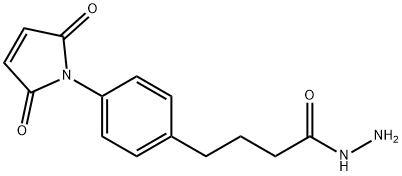 4-(4-N-maleimidophenyl)butyric acid hydrazide Struktur