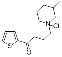 1-Butanone, 4-(3-methyl-1-piperidinyl)-1-(2-thienyl)-, hydrochloride Structure